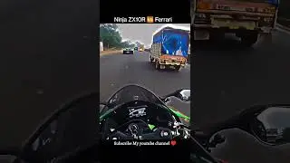 zx10r vs Ferrari.       #ninja #ferrari #racing #sports #speed #viral #bike #car