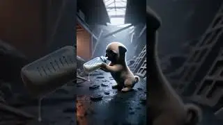 Lovely baby lost his mother poor pug #story #animals #reel