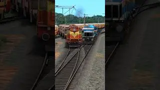 Train Simulator, WDM3D Locomotive Passed Bumpy Railroad, Train Games #train #traingame #railroad