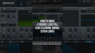 How to Make a Square Lead/Fill like Illenium, Nurko, and Seven Lions #shorts