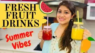 2 REFRESHING FRESH FRUIT SUMMER DRINKS | Healthy Fruit Juice Recipes | Natural & Homemade | KIDS