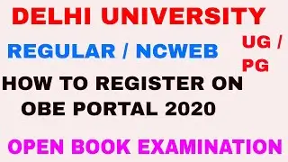 How to fill registration form  Dec 2020 | DU OBE Registration | How to login for OBE  Dec 2020