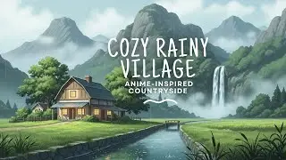 Ghibli-Style Peaceful Countryside Rain 🌧️ | Rural Village Life for Sleep, Study & Relaxation