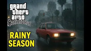 GTA San Andreas | City Driving in Heavy Rain 🌧️