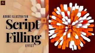 Script Filling Effect  In Adobe Illustrator Tutorial 2025
