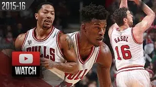 Derrick Rose, Jimmy Butler & Pau Gasol Trio Highlights vs Celtics (2016.01.07) - 54 Pts!