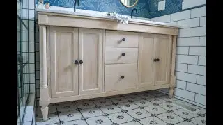 The Cascadia Vanity: A DIY Turned Leg Double Vanity