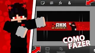 🔥 Fa&ccedil;a Seu BANNER DE MINECRAFT!! Pelo CELULAR e PC