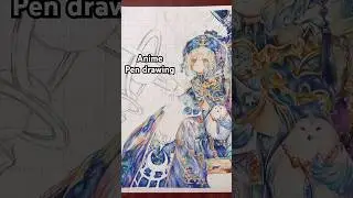 I Drew Anime With Multicolor Pen #anime #short #pendrawing #drawing #fanart #viral