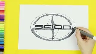 How to draw Scion Car Logo
