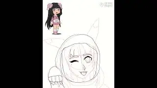 Drawing my friend's oc! (pikachu hoodie)