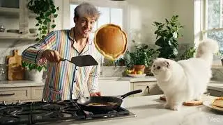 Ele s&oacute; queria uma panqueca...