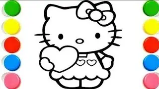 Beautiful Hello Kitty Drawing, Painting & Coloring For Kids and Toddlers_ Child Art#drawing#coloring