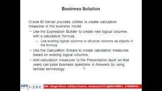OBIEE Calculations on Fact table