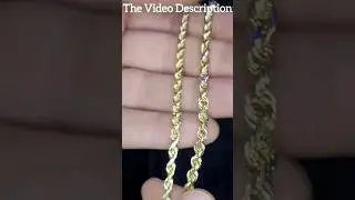 @HARLEMBLING 4 мм в сравнении с 5 мм цепочкой DC Rope из цельного золота 10 карат! Ставьте лайк и...