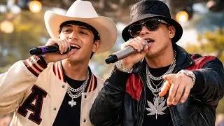 Eslabon Amado x Junior H_ Promesas Entre Sombras (Music Lyrics Video)