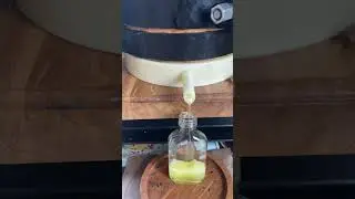 Давим масло подсолнечное холодного отжима и кунжутное на дубовом прессе.