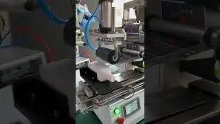 Disinfection liquid bottle square bottle four sides labeling machine label applicator video