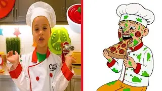 Funny cooking stories with Chris and Vlad | Funny drawing meme