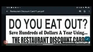 The Restaurant Discount Card Opportunity