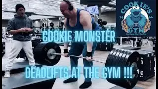 Cookie Monster Deadlifts At The Gym !!! 🍪