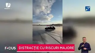 Tineri teribiliști pe lacuri înghețate. Distracție cu riscuri majore