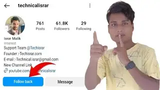 🔴 Live Proof | Technical Israr Sir Following To Me On Instagram | @Technicalisrar