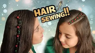 2 Stunning Christmas Hairstyles with Pearls 🎄 | Long-Lasting Hair Sewing