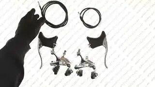 Тормоз велосипеда V-brake   хром, шоссейный комплект, перед  зад   ALHONGA   KL...