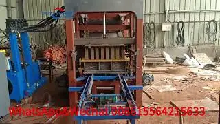 Automatic Cement Brick Making Production Line#QT4-15#Concrete Hollow Block Moulding Machine#