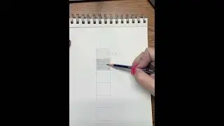 Value Scale Using 2H, HB, B, 2B, 4B, and 6B Graphite Pencils