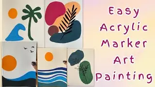 Easy Acrylic Marker Painting Ideas for Beginners | Step By Step Tutorial #youtube #painting #viral 