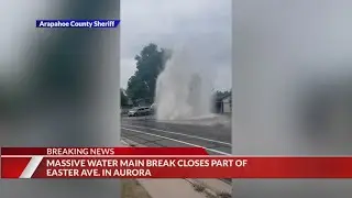 Water main break closes block of neighborhood in Aurora