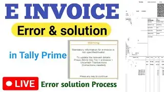 E invoice error & Solution in Tally Prime l E invoice error kaise thik karen l #einvoice