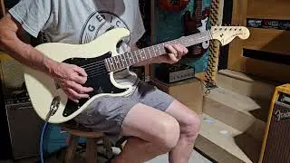 For Sale Cream Stratocaster Style Guitar Dimarzio pickup....