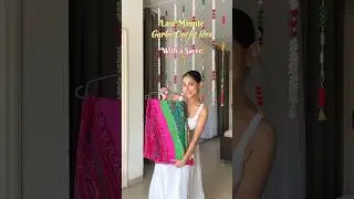 Saree lehenga for Garba ✨#navratrioutfit #garbanight #sareedrapping #dandiyanight