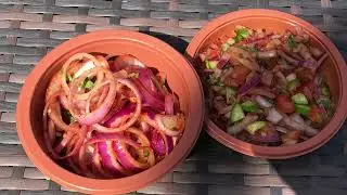 Spicy Onion Rings and Spicy Onion Salad | Onion Laccha | Laccha Salad Restaurant Style