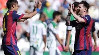 Messi le cede el penal a Neymar / Messi gives the penalty to Neymar