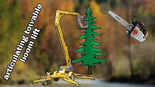 Tree Work with a Towable Boom Lift