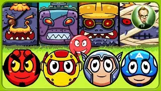RED BALL 7. КРАСНЫЙ ШАРИК 7 спасает друзей от монстров квадратов