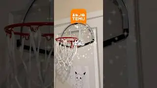 World&rsquo;s 1ST First Person DUNK On A Temu Mini Hoop! 🏀🤯 #shorts