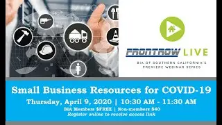 Front Row LIVE: Small Business Resources for COVID-19