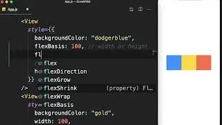 React Native | Fundamentals #30 - Flexbox flexbasis flexgrow and flexshrink 2 45 [By Mosh Hamedani]