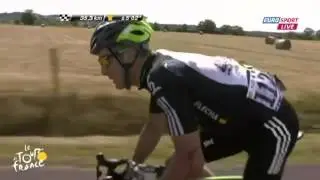 Tour de France 2011 Crash - Flecha Hoogerland