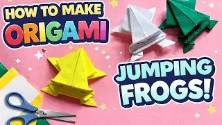 Jumping Frog Origami for Kids 🐸 | Fun School Craft Idea