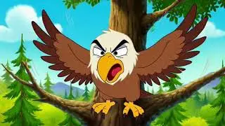 बारिश और दुष्ट बाज़ की कहानी 🌧️🦅  Moral Story for Kids  Cute Hindi Cartoon Story#BarishAurDushtBaaz#