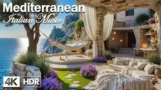 Relaxing Mediterranean Morning 🎶☀️ Soothing Instrumental Music & Serene Italian Coffee Ambience 4K
