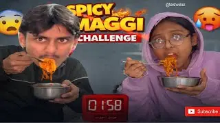 Extreme Spicy Maggi Challenge 😱 | Pehle Race Phir Sabko Taste Karya| Harshu Vibezz #asmreating 