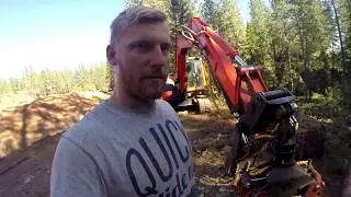 KUBOTA EXCAVATOR with ROTATING LOG GRAPPLE