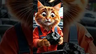 Видео сгенерировано с помощью нейросети #видео #cat #нейросетьзахватитмир #ии #юмор #мультик #veo3